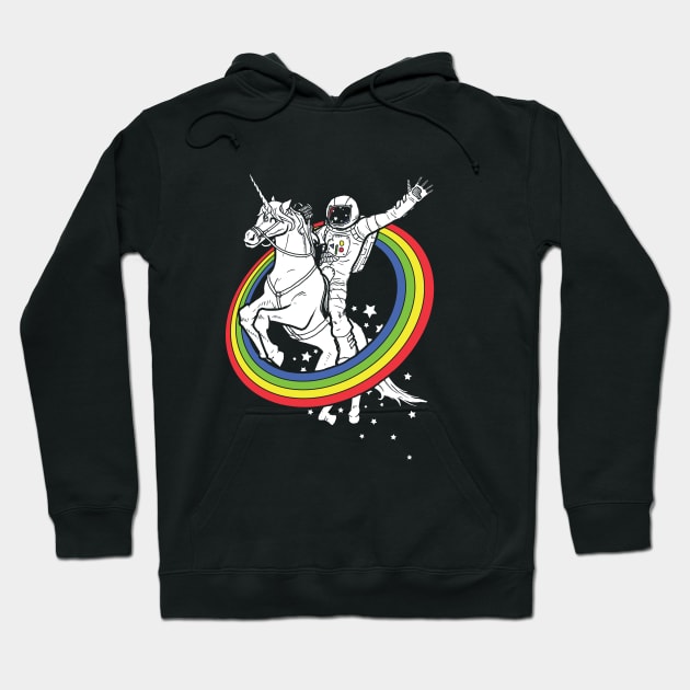 astronaut riding a unicorn Hoodie by jonah block